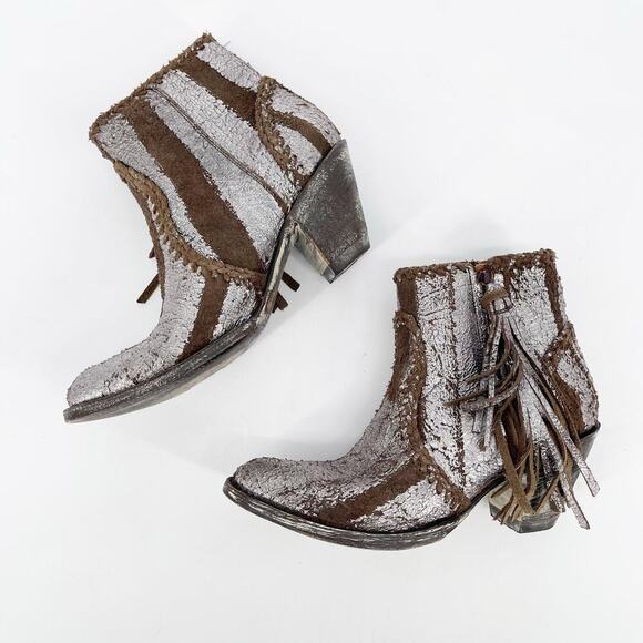 Old Gringo Brown Adela Brushed Metallic Tassel Western Cowgirl Ankle Boot size 7 - Picture 4 of 10